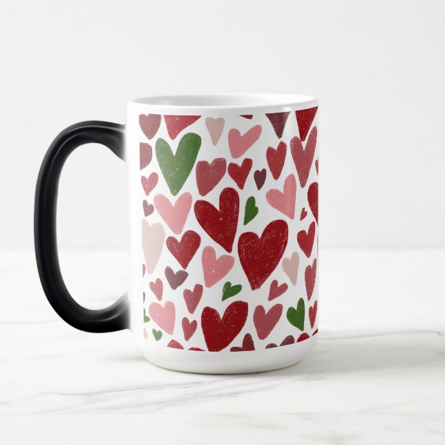 Magic Cute hearts valentine's  day Mug (Gauche)