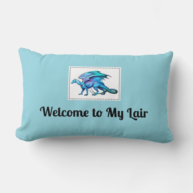 Magic Dragon Pillow - Willkommen bei meinem Lair Lendenkissen (Vorderseite)