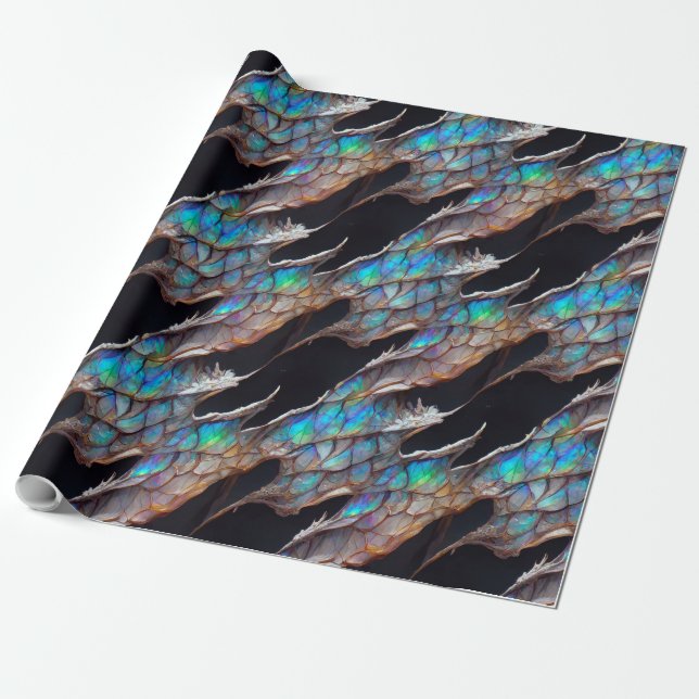Magic Dragon Scales Wrapping Paper Geschenkpapier (Ungerollt)