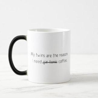 Magic Drôle Citation tendance Cadeau Café Mug Twins Gin