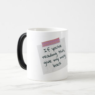 Magic Drôle Maître Mug - "Si vous lisez ceci, donnez
