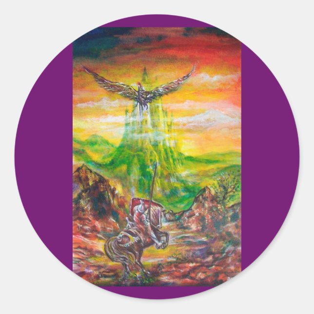 MAGIC DUEL ZWISCHEN BRADAMANT UND NEGROMANCER RUNDER AUFKLEBER (Vorderseite)