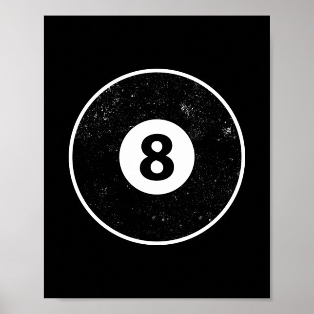 Magic Eight Ball Billard Pool Poster (Vorne)