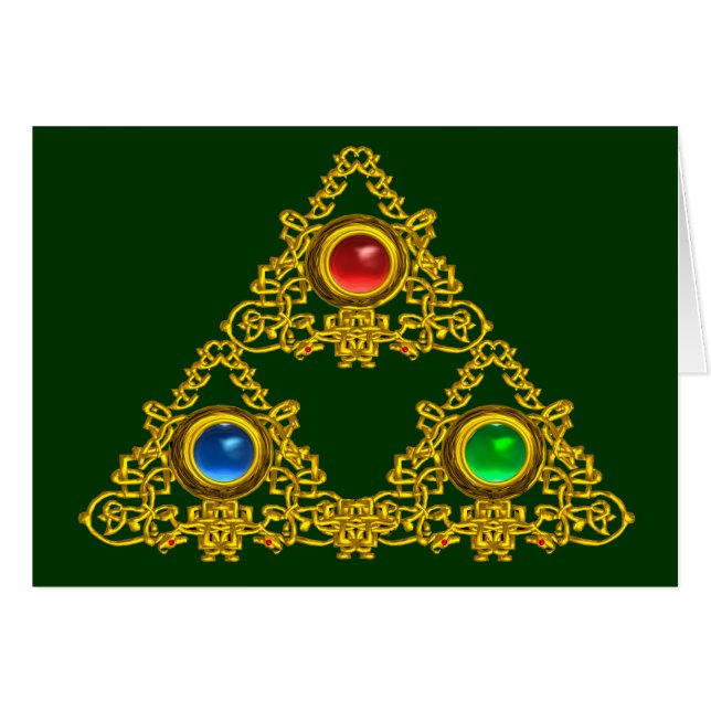 MAGIC ELFIC TALISMAN /GOLD TRIANGLE MIT GEMSTONS (Vorderseite (Horizontal))