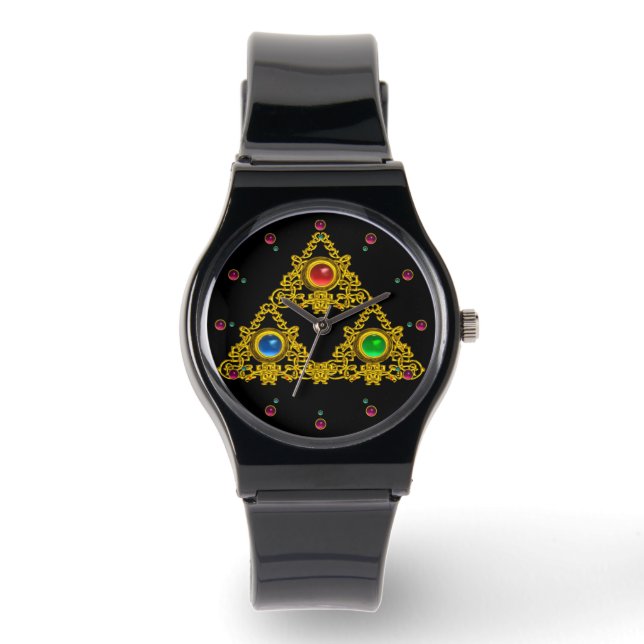 MAGIC ELFIC TALISMAN /GOLD TRIANGLE MIT GEMSTONS ARMBANDUHR (Vorderseite)