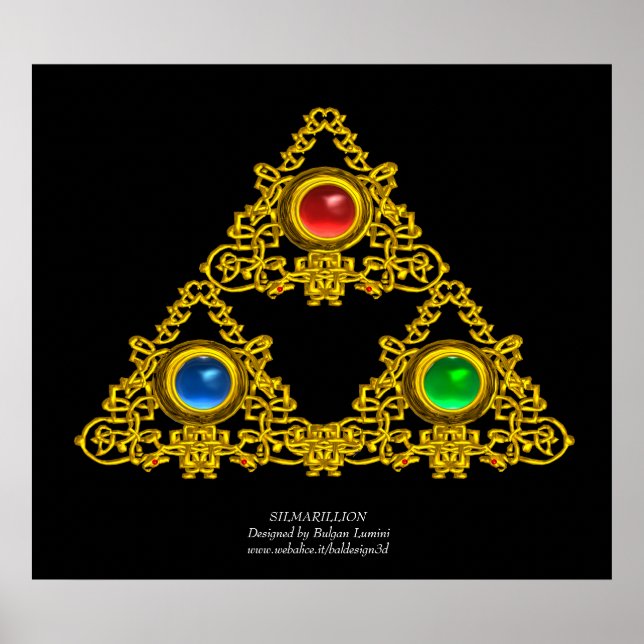 MAGIC ELFIC TALISMAN /GOLD TRIANGLE MIT GEMSTONS POSTER (Vorne)