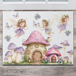 Magic Fairies Pink Mushrooms Fußmatte