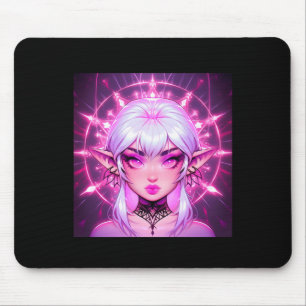 Magic Fantasy Elf Anime Girl Sticker Mousepad