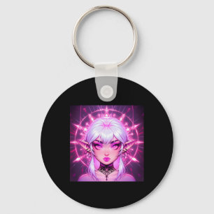Magic Fantasy Elf Anime Girl Sticker Schlüsselanhänger