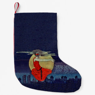 Magic Floating Woman Moon Night Sky Hexe Kleiner Weihnachtsstrumpf