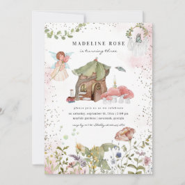 Magic Floral Faicess Geburtstagsparty Einladung