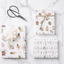 Magic Floral Faicess Geburtstagsparty Geschenkpapier Set