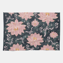 Magic florals with glitter design  geschirrtuch