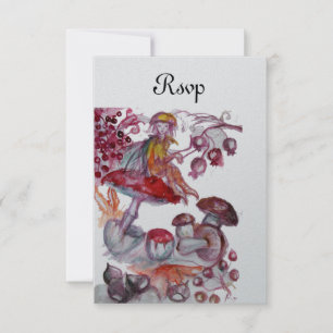 MAGIC FOLLET OF MUSHROOMS Red Silver Fantasy UAWG Einladung