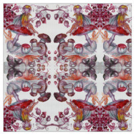 MAGIC FOLLET OF MUSHROOMS Red White Flora Fantasy Stoff