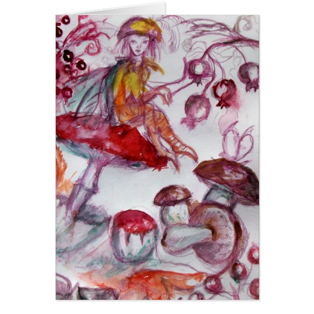 MAGIC FOLLET OF MUSHROOMS Red White Floral Fantasy (Vorne)