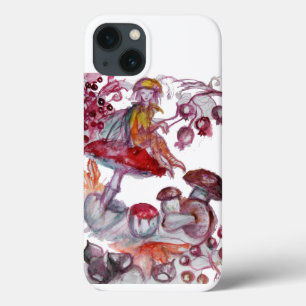 MAGIC FOLLET OF MUSHROOMS Red White Floral Fantasy iPhone 13 Hülle