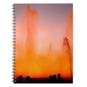 Magic Fountain of Montjuic, Barcelona, Spain. Nigh Notizblock