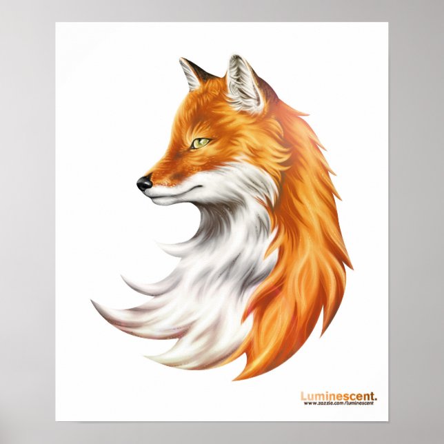 Magic Fox - Weißes Poster (Vorne)