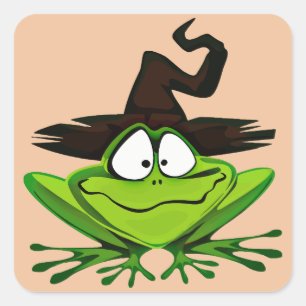 Magic Frosch-Aufkleber Quadratischer Aufkleber