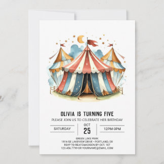 Magic Fun Festival Circus Geburtstag Einladung