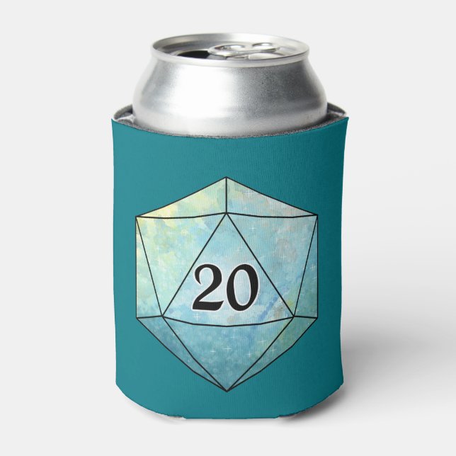 Magic funkelnd d20 würfeln dosenkühler (Kanne Vorderseite)