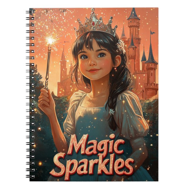Magic Glitzern Princess Journal - Fun Notebook Notizblock (Vorderseite)