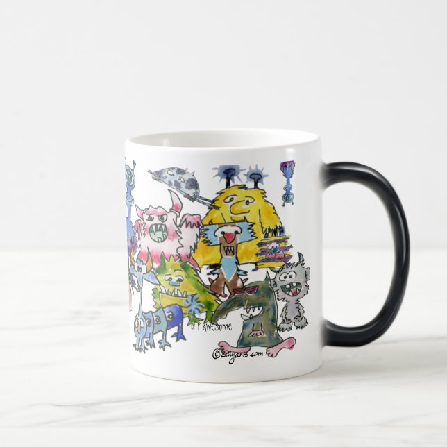 Magic Gratitude Drôle Cartoon Monster Morpher Mug (Droite)