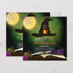 Magic Hat & Magical Zauberbuch Whimsical Fun Party Einladung