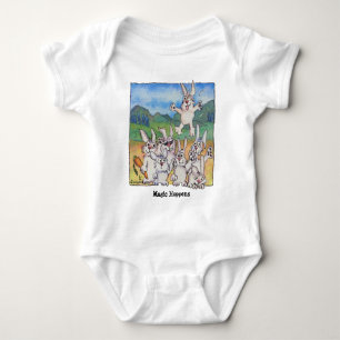 Magic Hoppens Cartoon Bunnies Niedlich Baby Strampler