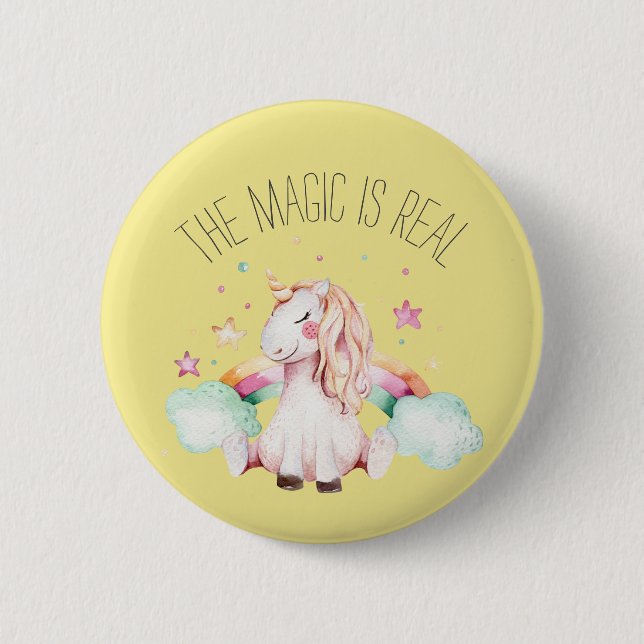 Magic is Real Unicorn Button (Vorderseite)