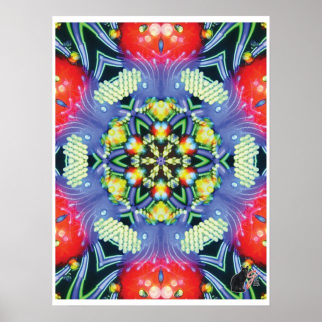 Magic Kinetic Collage Kaleidoscope Poster (Vorne)