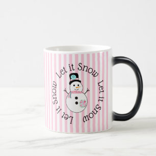 Magic Laisser neiger rose bonhomme de neige Mug café de