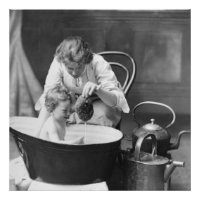 Magic Lantern Circa 1890 Viktorianisches Foto Bath
