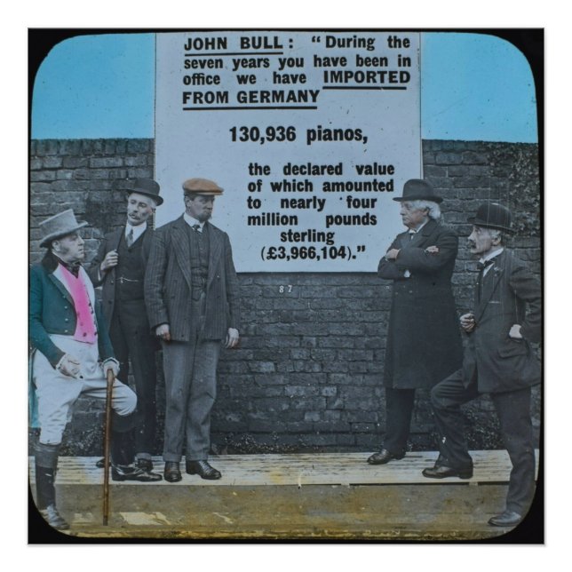 Magic Lantern Slide John Bull Labour Bewegung Fotodruck (Vorne)