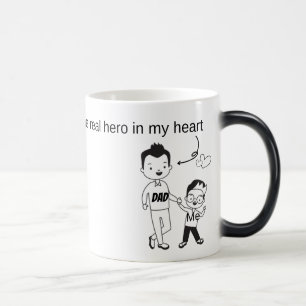 Magic Le vrai héros dans mon coeur l Fête des pères Mug