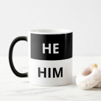 Lui/Lui Pronononounes Mug de Morphage noir et blan