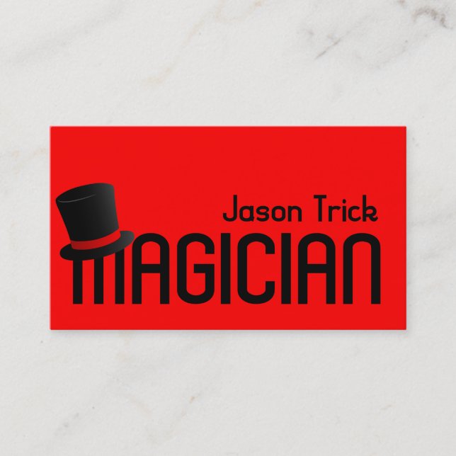 Magic Magician Card Poker Chip Unterhaltung Visitenkarte (Vorderseite)