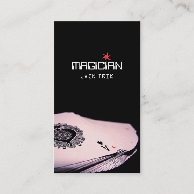 Magic Magician Card Poker Trial Unterhaltung Visitenkarte (Vorderseite)