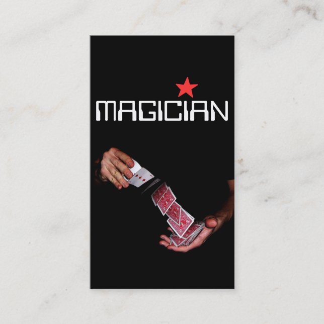 Magic Magician Card Poker Trial Unterhaltung Visitenkarte (Vorderseite)