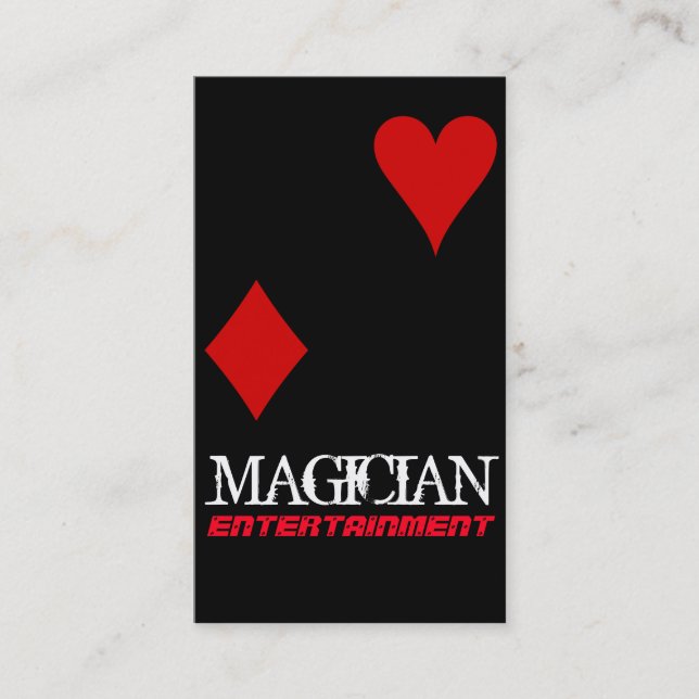 Magic Magician Card Poker Trick Unterhaltung Visitenkarte (Vorderseite)