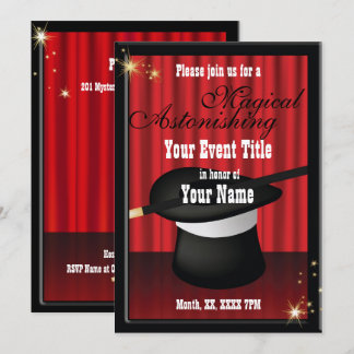 Magic Magician Party Sondereinladung Einladung