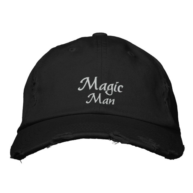 Magic Man Custom Stickmütze Bestickte Baseballkappe (Vorderseite)