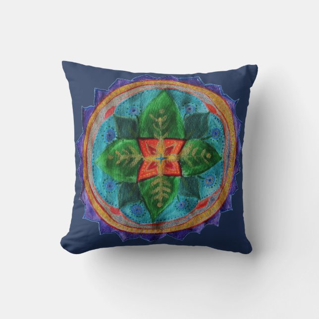 Magic Mandala Kissen 41 cm x 41 cm (Vorderseite)