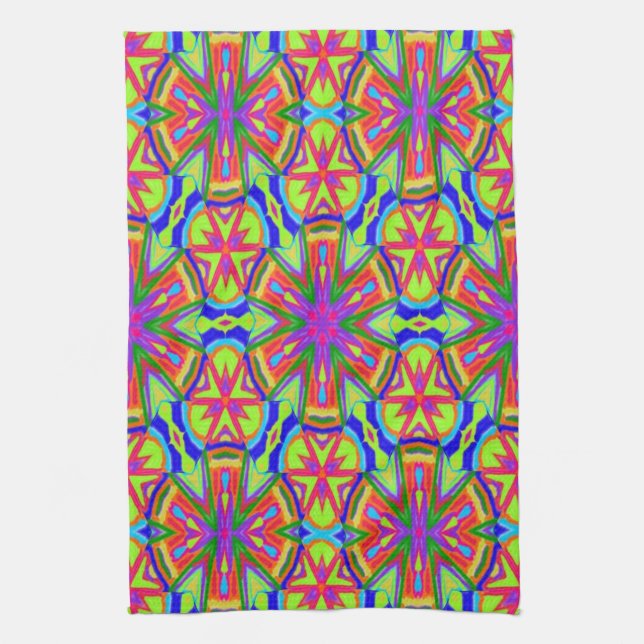 Magic Marker Kaleidoskop Geschirrtuch (Vertikal)
