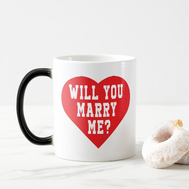 Magic Me Marieras-Tu ? Mug magique de la proposition (Avec donut)