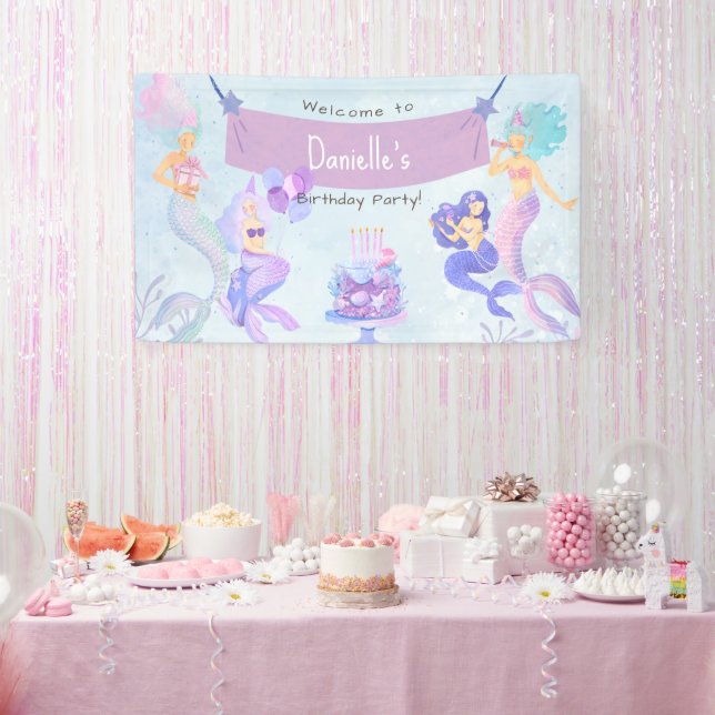 Magic Mermaid Birthday Party Banner (Party)