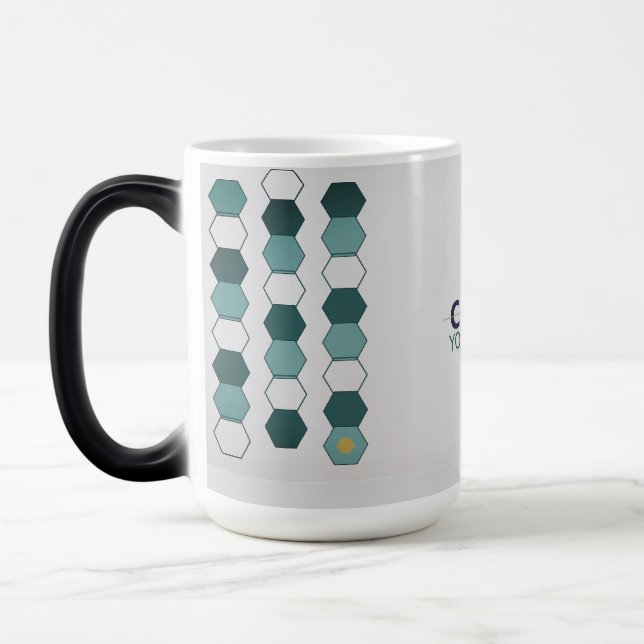 Magic Modern Geometric Hexagon Pattern Mug (Gauche)