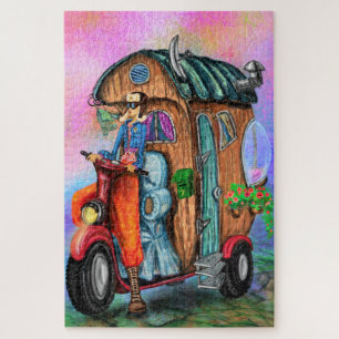 Magic Motorhome - World Travelling Girl - Malerei