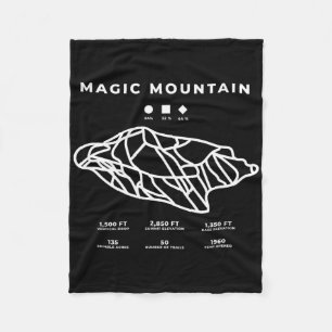 Magic Mountain Ski Snowboard Skifahren Idaho Skier Fleecedecke